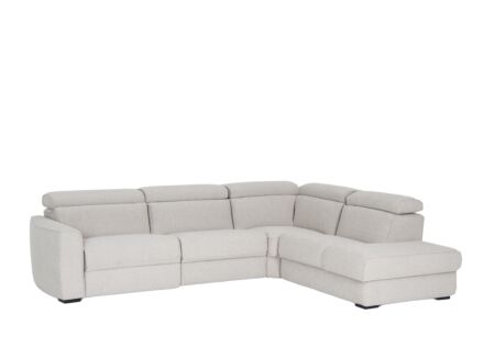 Hoeksalon Dreamer 305x260cm - stof - wit met relax