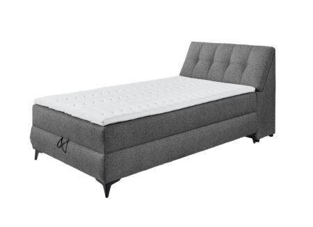 Bedbox 120x200cm met opbergruimte stof antraciet