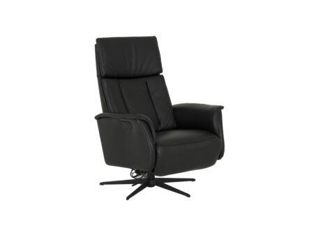 Relaxzetel 8020 met relax leder zwart