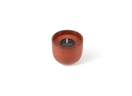 Geurkaars outdoor Ø15x13cm - keramiek - oranje