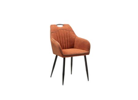 Stoel 58x55x90cm - stof - koper
