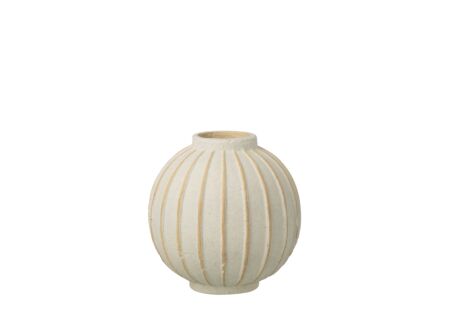 Vase Bal ligne H25,5cm - terre cuite - blanchâtre