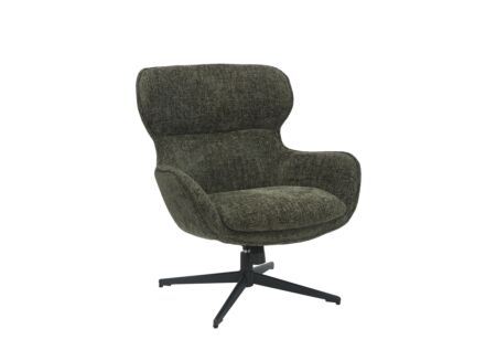 Draaifauteuil Federico 73x79x88cm - polyestervezel - donkergroen