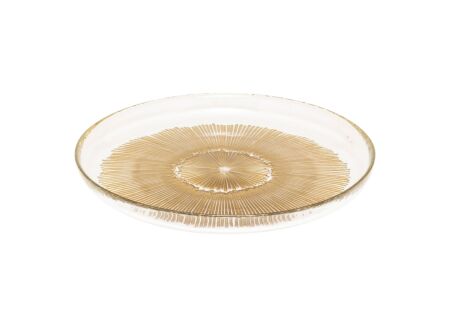 Dessertbord Celeste Ø20cm - glas - goud