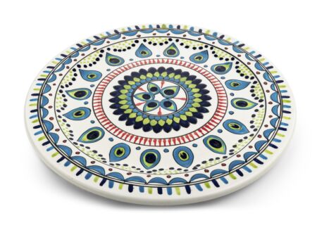 Bord Pavo Ø33cm - stoneware - multicolor