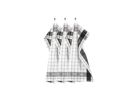 Keukenhanddoek Pharao 70x50cm zwart set van 3
