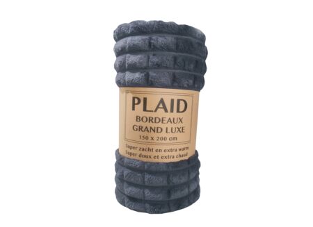 Plaid Bordeaux  150x200cm - microvezel - denim
