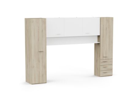 Hoofdbord Tidy 304x54x203 - decor - kronberg eik & wit