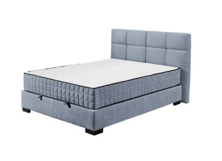 Bedbox Nagol A 140x200cm met opbergruimte stof blauw