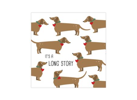 Serviette Long Story 25x25cm - papier - multicolor - 20 stuks
