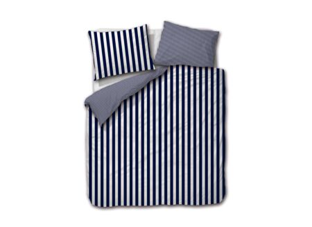 Housse de couette 240x200/220cm - coton - bleu