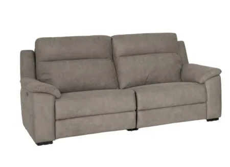 Canapé Grande 3 places tissu gris avec relax - Canapé Grande 3 places - tissu - gris avec relax
