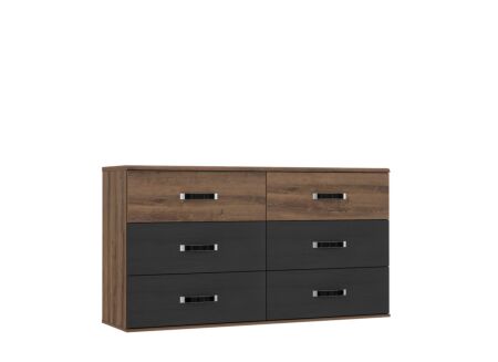 Ladekast Dolce 150x41x82cm - decor - mud oak/black oak