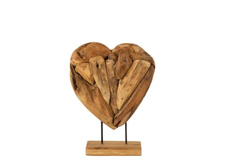 Deco Hart teak op voet H50cm