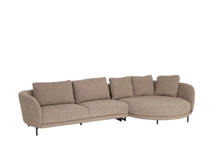Hoeksalon Carre 311x154cm - stof - zand