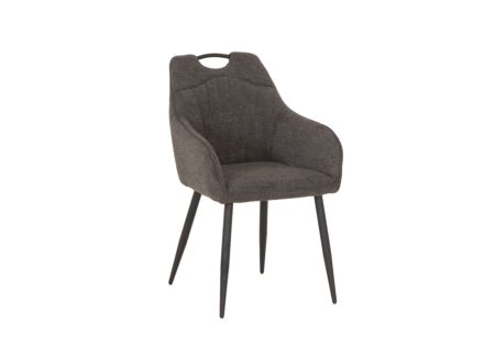 Stoel 58x55x90cm - stof - antraciet