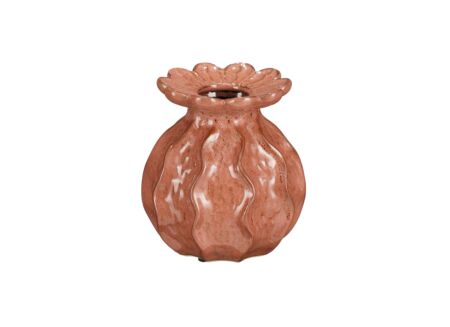 Vaas Marly Ø16,5x17,5cm - stoneware - terracotta