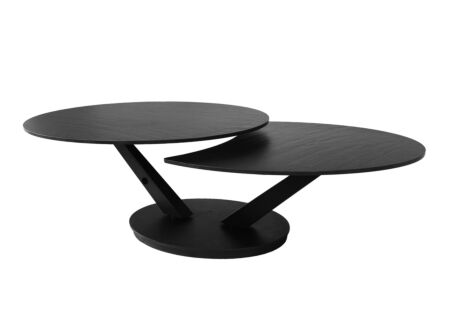Salontafel Volcano 140/95x60x40/36cm - steen - zwart