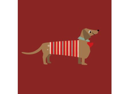 Serviette Sir Toby Red 33x33cm - papier - multicolor - 20 stuks