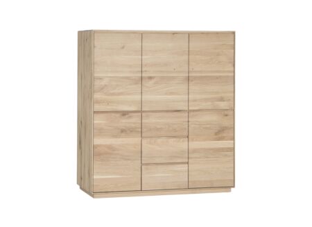 Wandmeubel Caviar 165cm - eik massief/decor - naturel