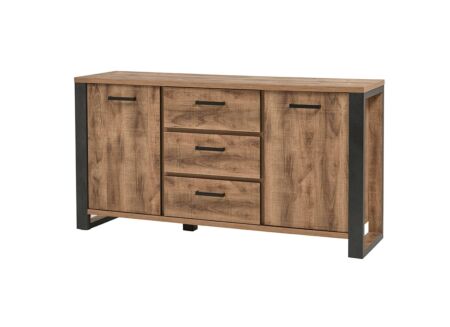 Dressoir 177cm - meubelplaat - bruin & zwart