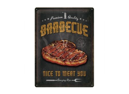 Plakkaat Barbecue 40x30cm - metaal - multicolor