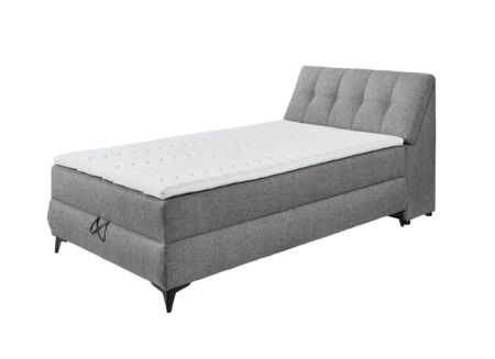 Bedbox Atlantis 120x200cm met opbergruimte stof donkergrijs