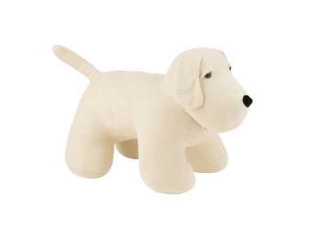 Deurstopper Hond Bouclé 81x45x45cm - stof - ecru