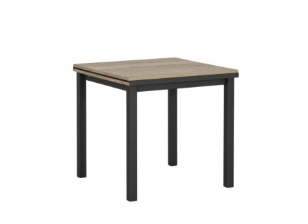 Tafel Vienna 80/140x80cm - massieve eik/metaal - naturel/antraciet