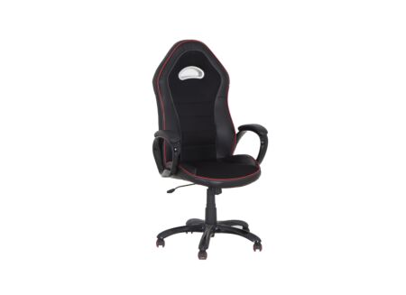 Gamestoel Trooper 67x77x132cm - lederlook - zwart rood