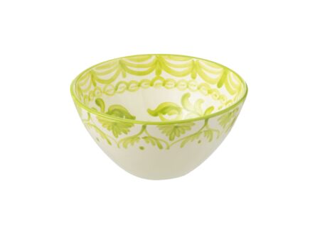 Plat Granada Ø22cm - céramique - blanc & vert