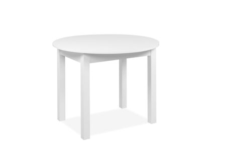 Ronde tafel Coburg 100/140x100cm - melamine - wit