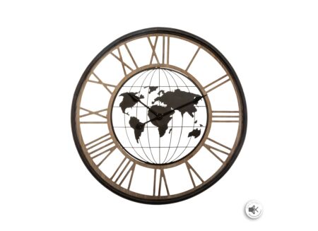 Wandklok World Ø67cm