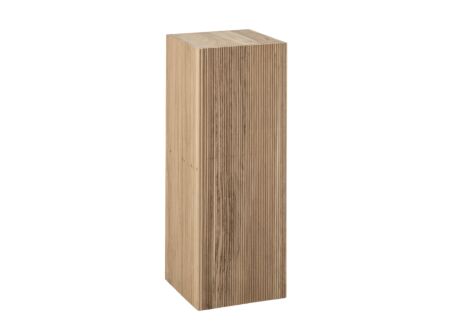 Sokkel Geribbeld H80cm - paulownia hout - naturel