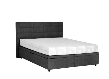 Bedbox Butterfly 180x200cm - stof - donkergrijs met opbergruimte