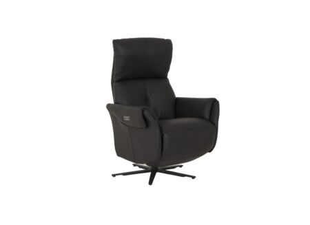 Relaxzetel Yup elektrisch leder zwart