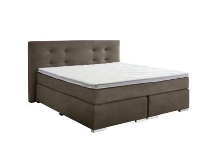 Boxspring BX1670 180x200cm stof middengrijs
