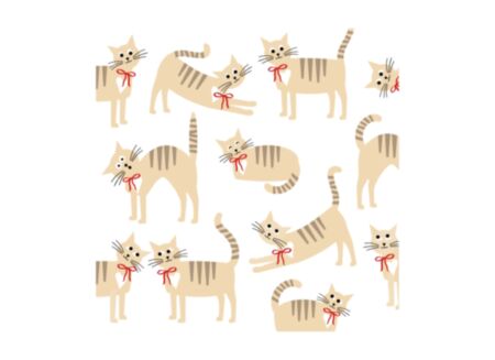 Serviette Cat Story 33x33cm - papier - multicolor - 20 stuks