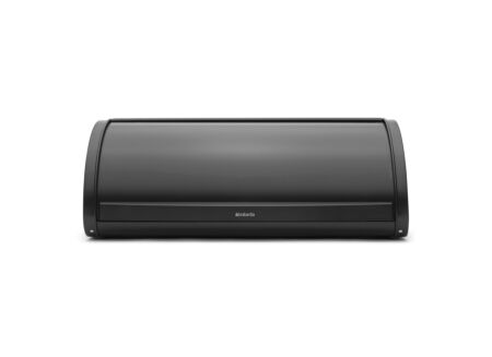 Broodtrommel met schuifdeksel 44,5x26,2x17,3cm - staal - matt black