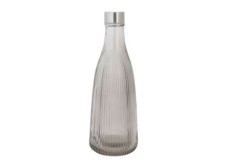 Waterfles Atla 1L - glas - grijs