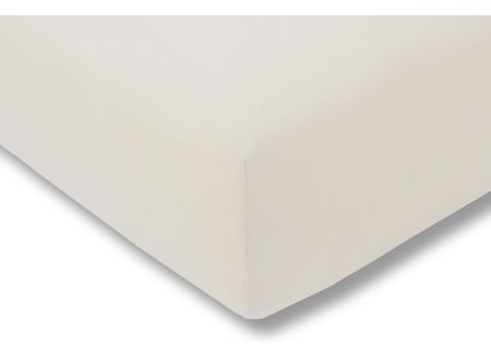 Hoeslaken 140/160X200/220cm jersey katoen ecru