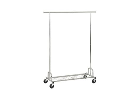 Kledingrek Kelly 130/188,5x55x158/171cm - metaal - chroom