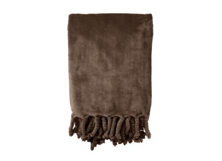 Plaid Florijn 150x200cm polyester chocolate martini