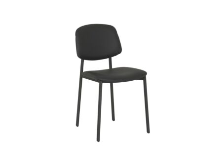 Stoel Lugano 46,5x55x81,5cm - staal/lederlook antraciet