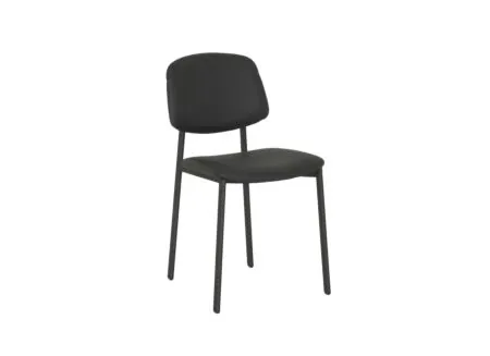 Stoel Lugano 46,5x55x81,5cm - staal/lederlook antraciet