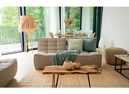 Sfeerfoto - Kussen Damian Home 45x45cm - stof - sage green
