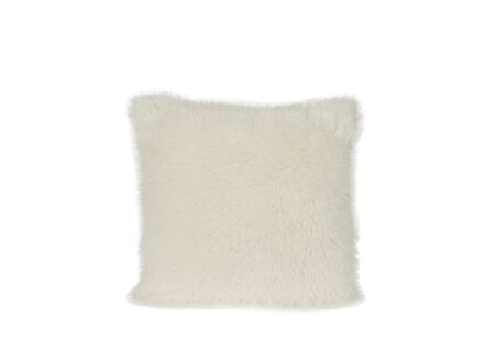 Kussen Hare 45x45cm - nepbont - wit