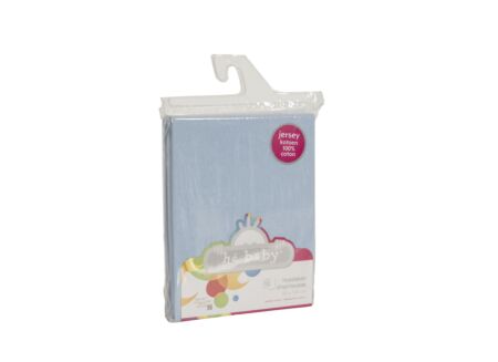 Hoeslaken 60x120cm - jersey katoen - blauw