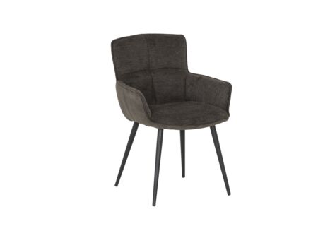 Kuipstoel Doyle 62,5x59,5x88cm - stof - bruin