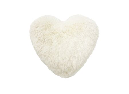 Kussen Hart 40x45cm - stof - snow white